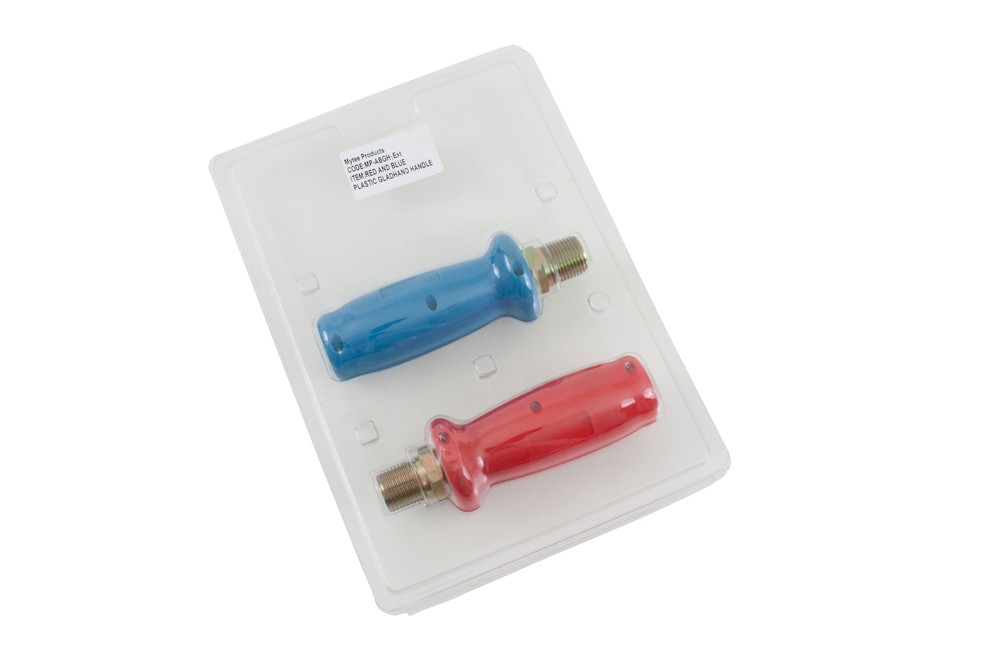 Glad Hand Extension Handle Grips Durable Poly Handle Grip Set Red & Blue