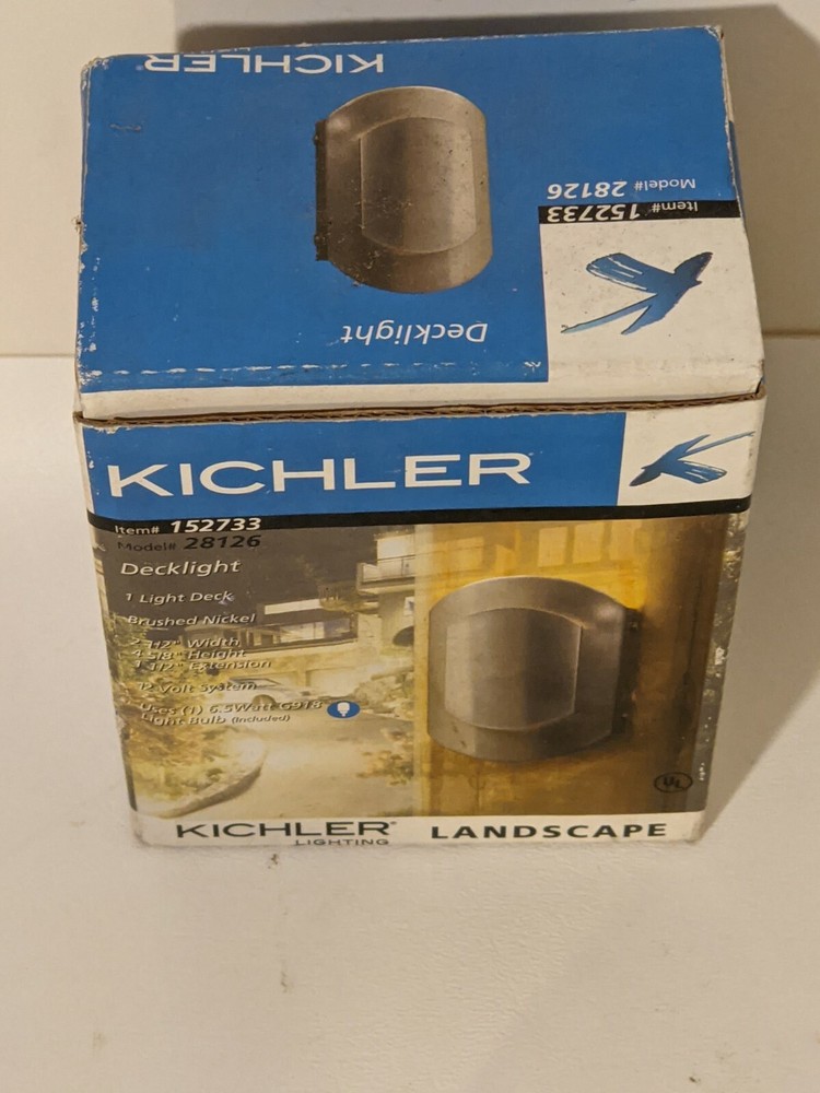 Kichler 28126 Brushed Nickel Path Deck Light 12 Volt System Landscape 152733