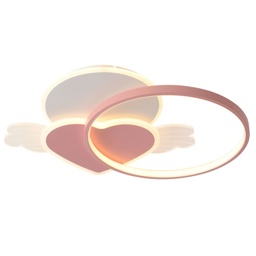 Dimmable LED Round Ceiling Light Flush Mount Fixture Remote Control 40W