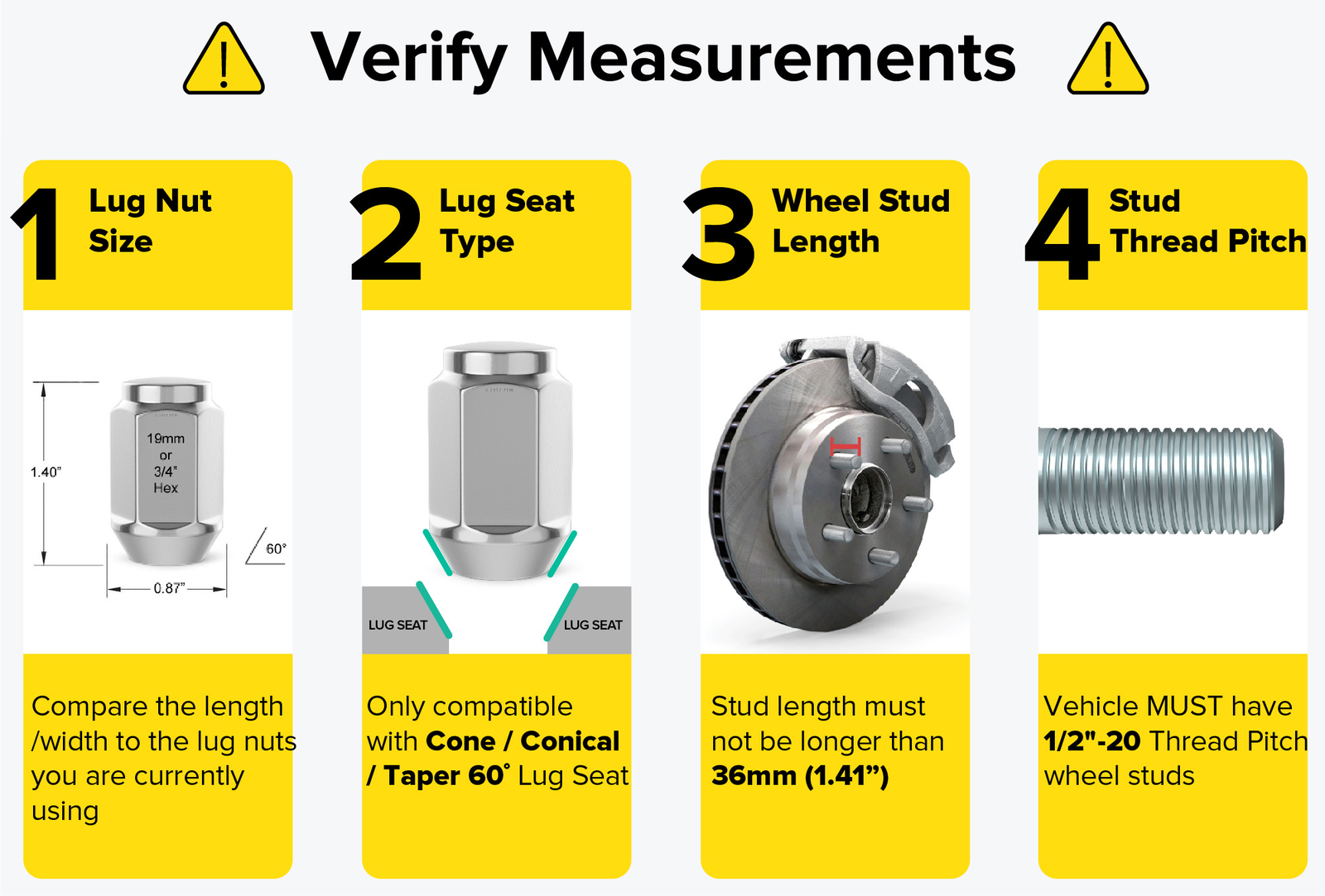 23pc Chrome 1/2" Lug Nuts | Bulge Acorn | Fits Jeep with Spare | 1/2-20