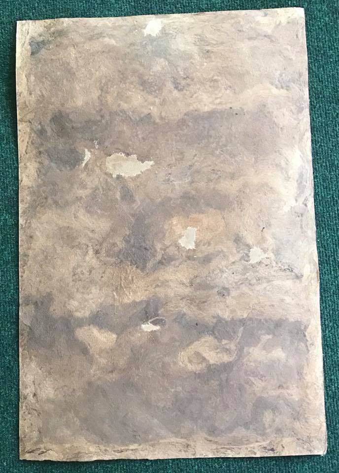 15 1/2 X 23" Mexican Folk Art Amate Bark Painting Aztec Love Bird Peacock Flower