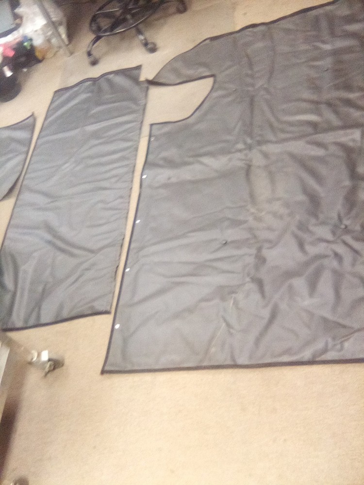 3 Piece International LT Sleeper Curtains,Grey