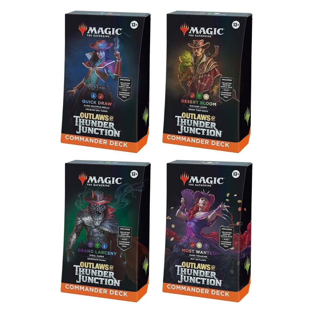 Magic: The Gathering TCG: Outlaws of Thunder Junction Commander Deck Bundle (All
