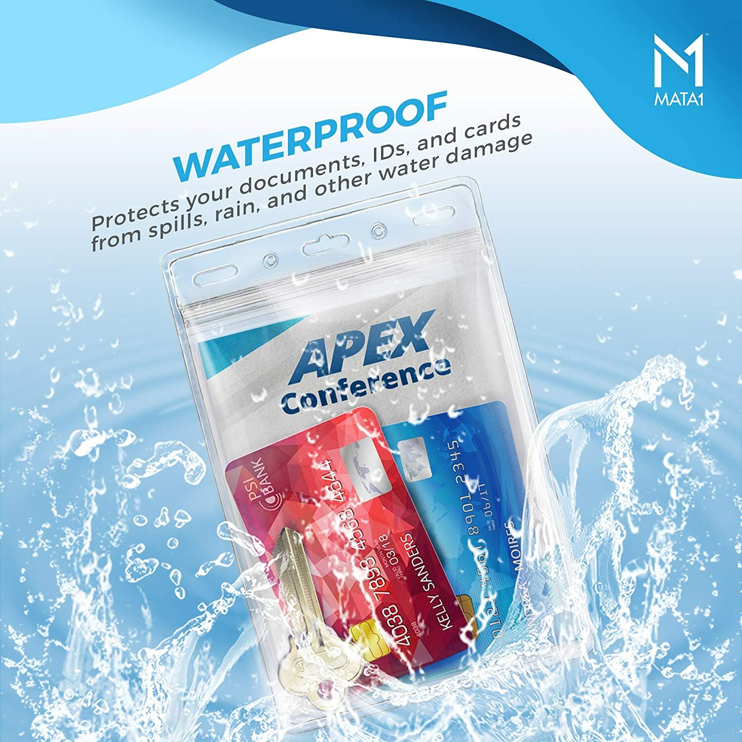 Passport Holder WATERPROOF 4" x 6" ID Vaccination Card Protector Travel badge