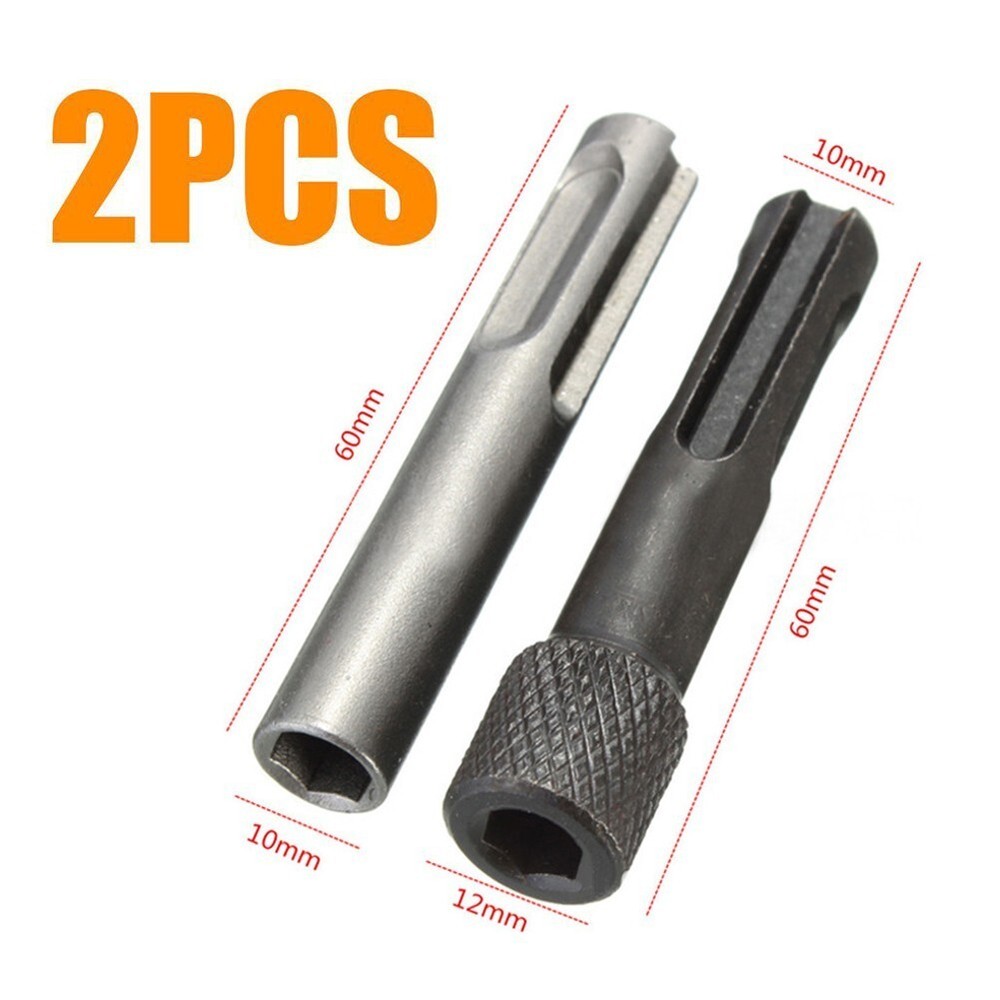 2X 1/4" Socket Driver Screwdriver Drill Bit Hex Shank Chuck Adaptor Set