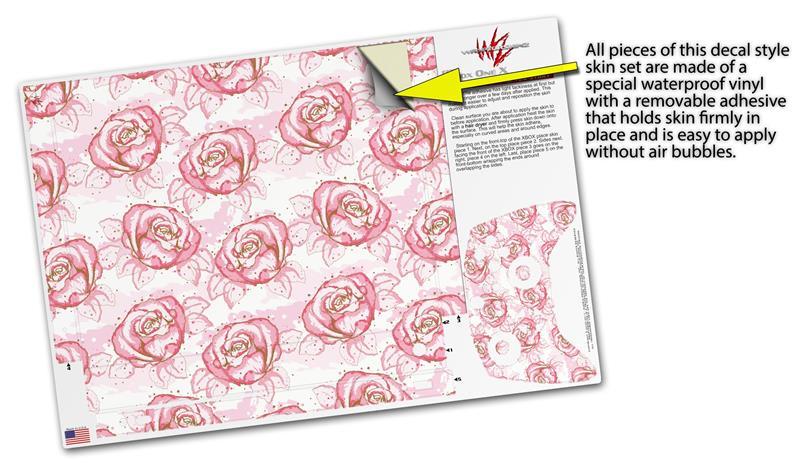 Skin for XBOX One X Console Controller Flowers Pattern Roses 13 Decal