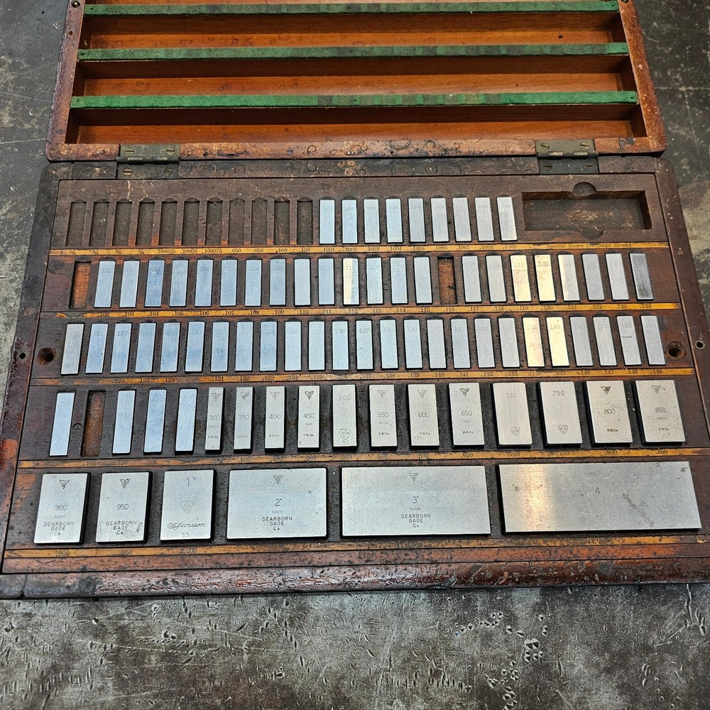 Dearborn Ellstrom .100-4" Steel Rectangular Gage Blocks Few Missing/Replacements