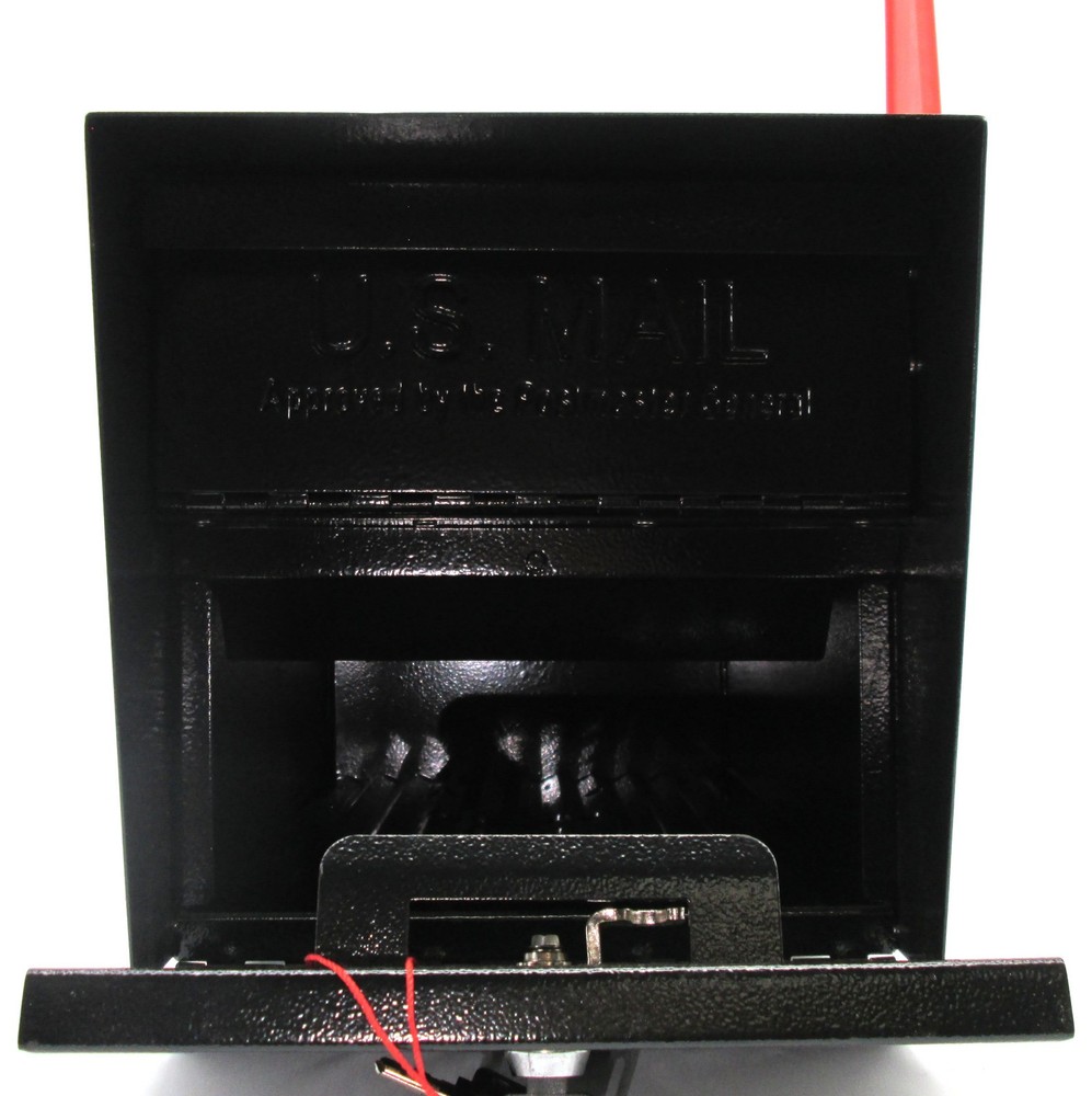 Mail Boss 7506 Mail Manager Curbside Locking Security Mailbox Black w/ Post