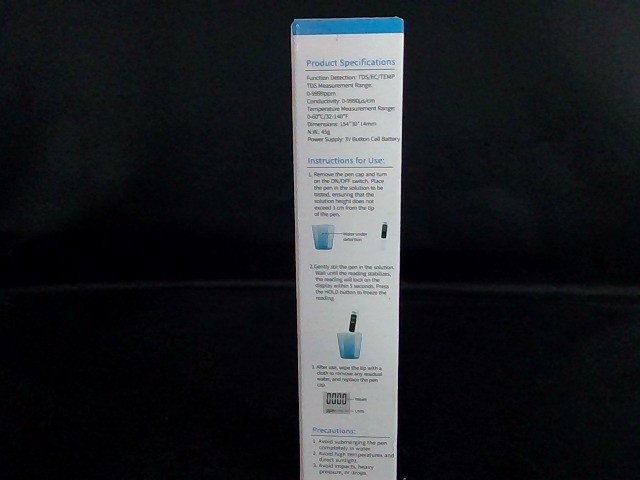 White Digital Water Tester TDS EC Temperature Meter For Water Purity
