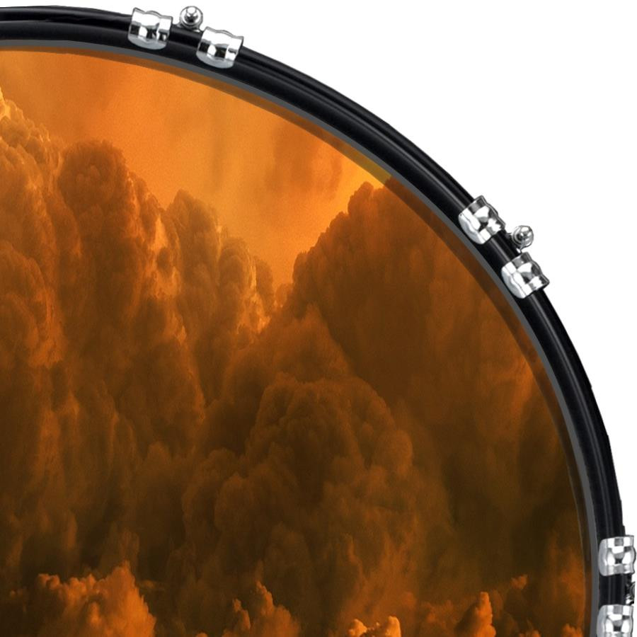 20" Custom Bass Kick Drum Front Head Graphic Graphical Explosive Background