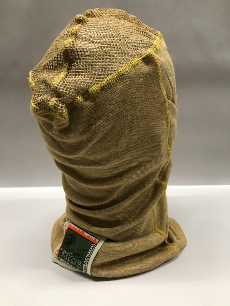 USMC FROG Balaclava Protective Face Shield Fire Resistant Tan OSFM Medium Weight