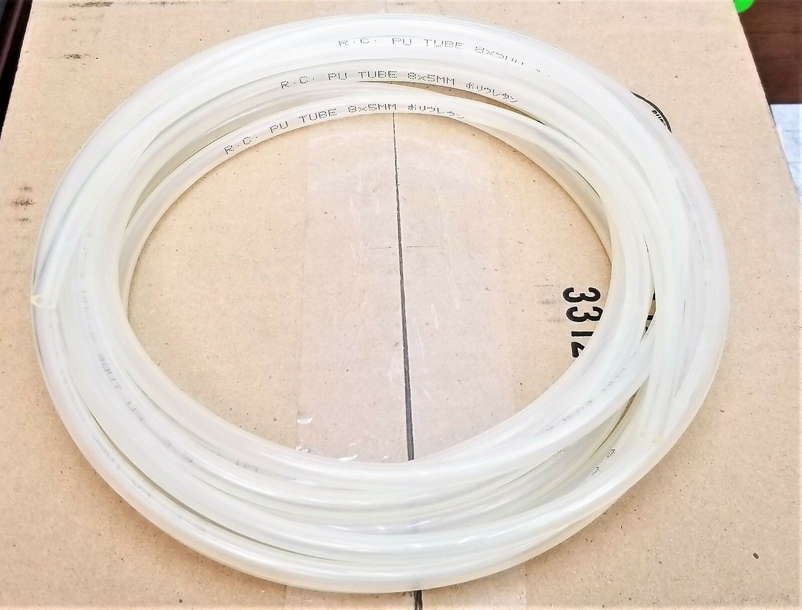 20 Feet 5mm 3/16” PU Flexible Air, Tubing, Pneumatic, Pipe, Tube, Hose, Clear