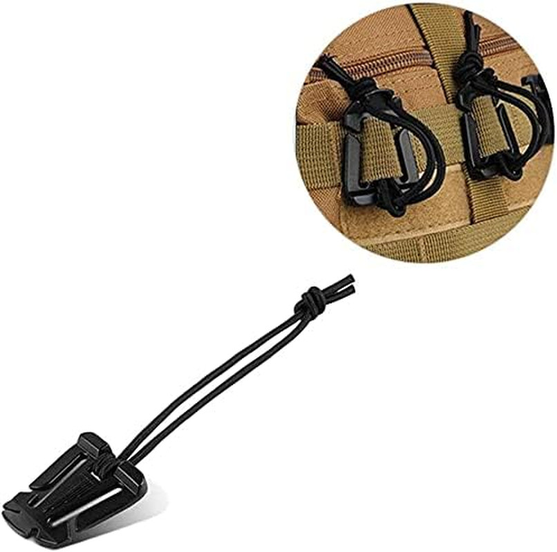 30 Pcs Molle Attachments Kit, Tactical Gear Clip Strap for Backpack, Include D-R