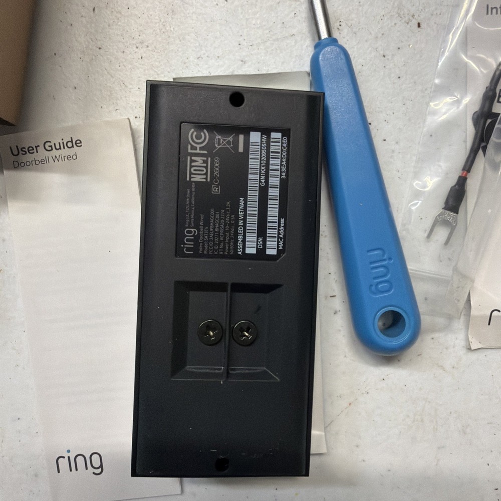 Bundle Ring Wired Doorbell Camera & Ring Doorbell Chime - Ready For Setup