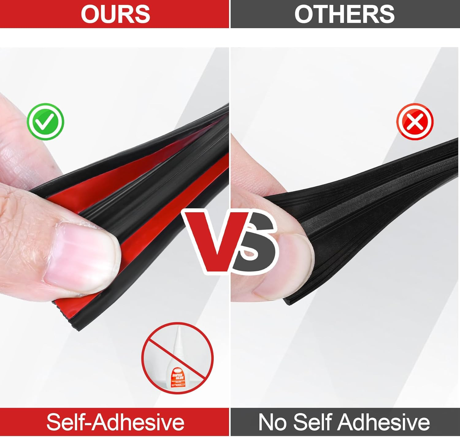 Rubber Edge Trim U Channel Self Adhesive Sheet Metal Edge Guard Protector EPD...