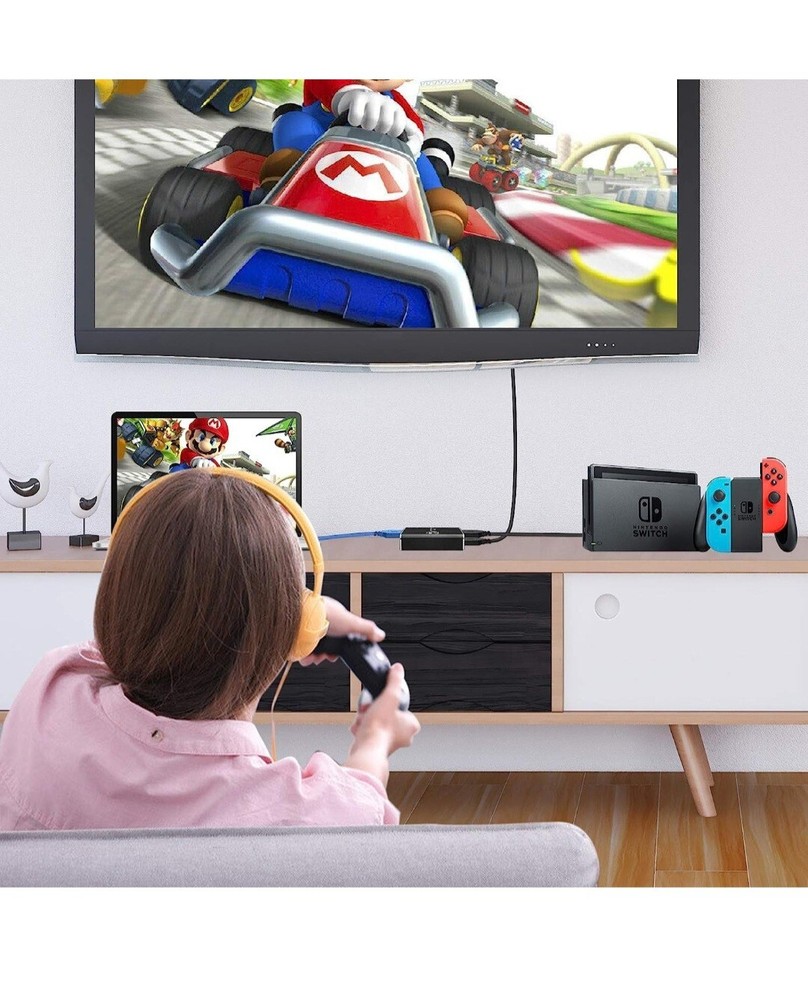 Capture Card Audio Video Capture Card with Microphone 4K HDMI Loop-Out,...