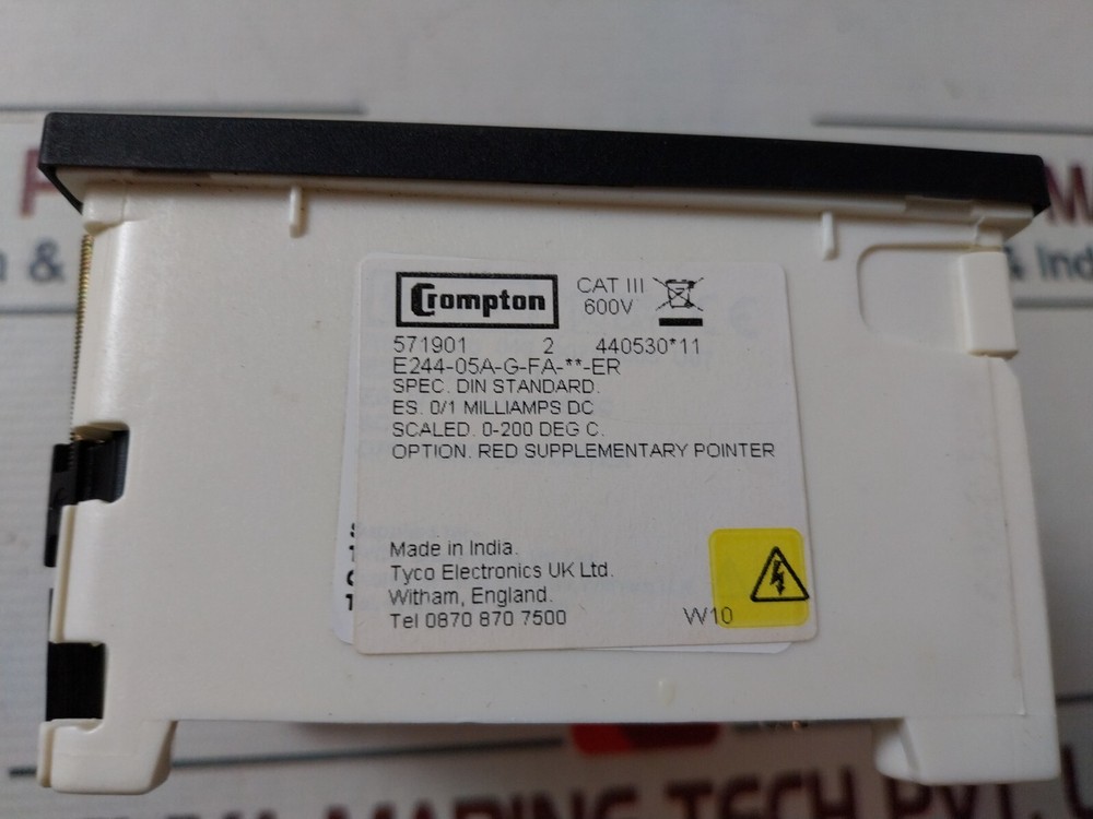 Crompton E244-05A-G-FA-**-ER Analogue Din Panel Meters 0-200°C