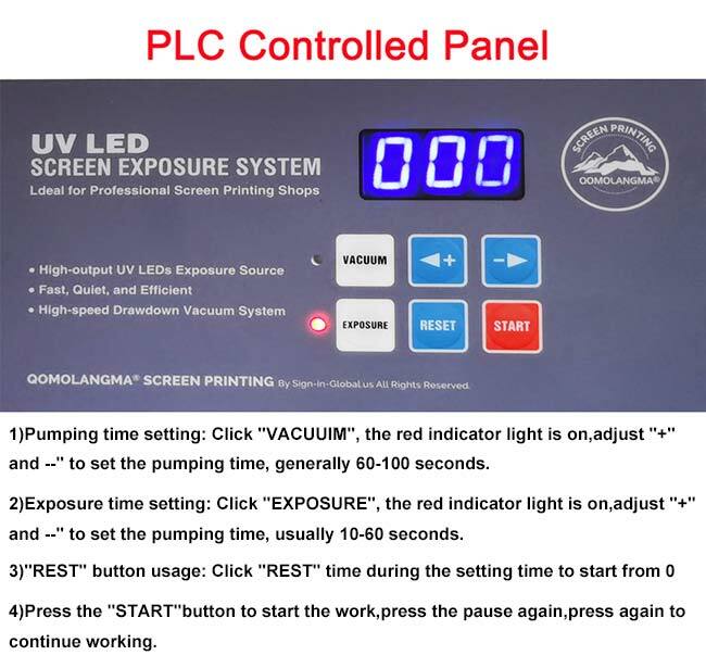 60 x 80cm Screen Printing Tabletop Precise Vacuum LED UV Exposure Unit