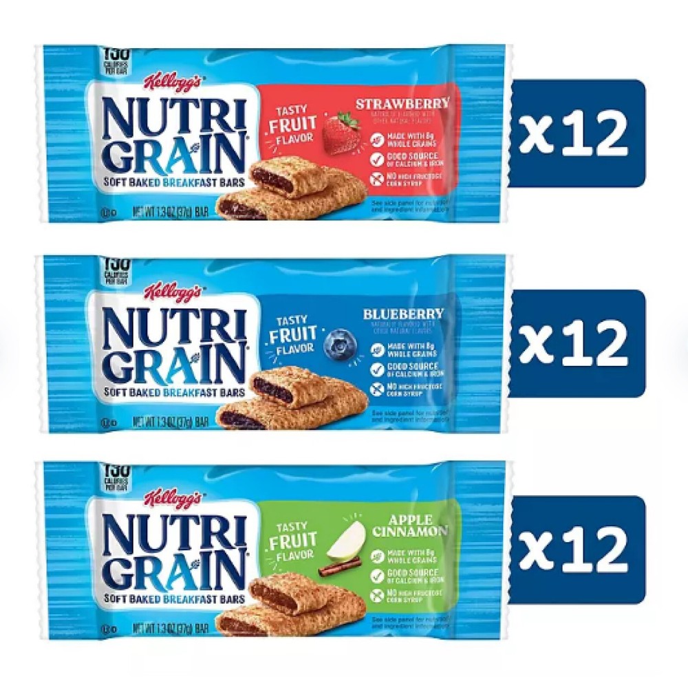 Nutri-Grain Bars Variety Pack, 1.3 oz., 36 pk.