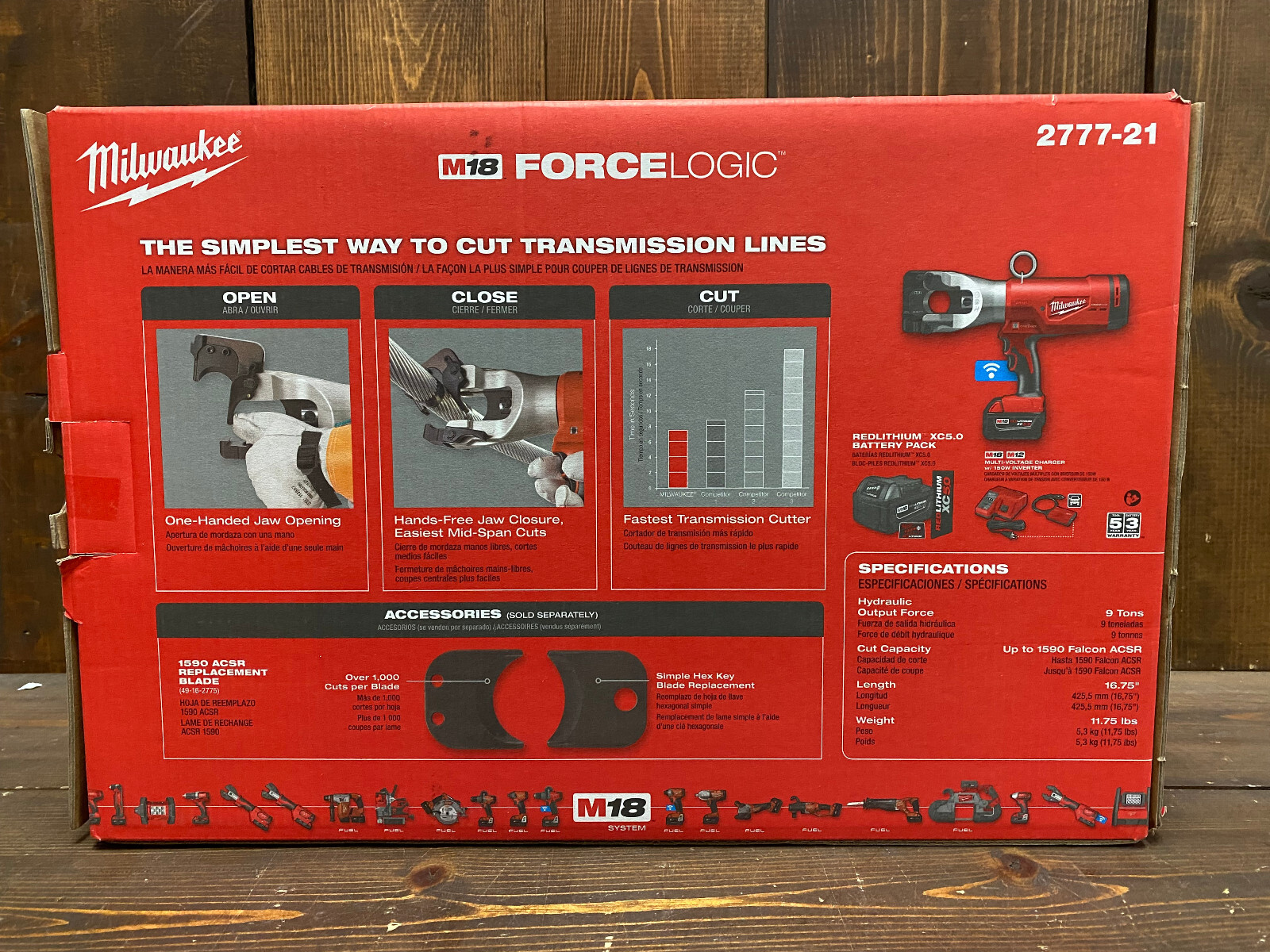 Milwaukee M18 Li-Ion FORCE LOGIC 1590 ACSR Cable Cutter Kit | 2777-21 | 5.0Ah