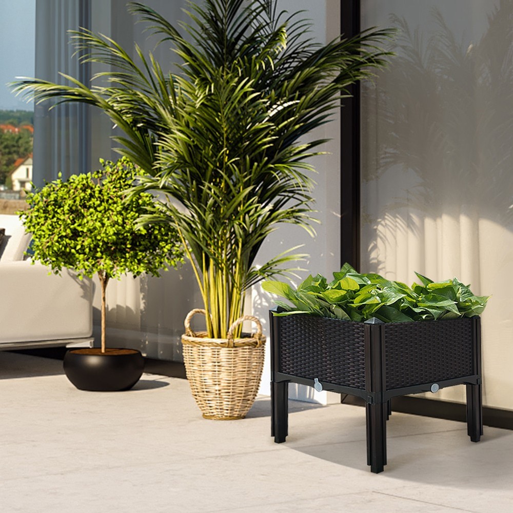 NEW! Modern Home Raised Planter Kit - Stackable Modular Flower/Garden Bed Kit