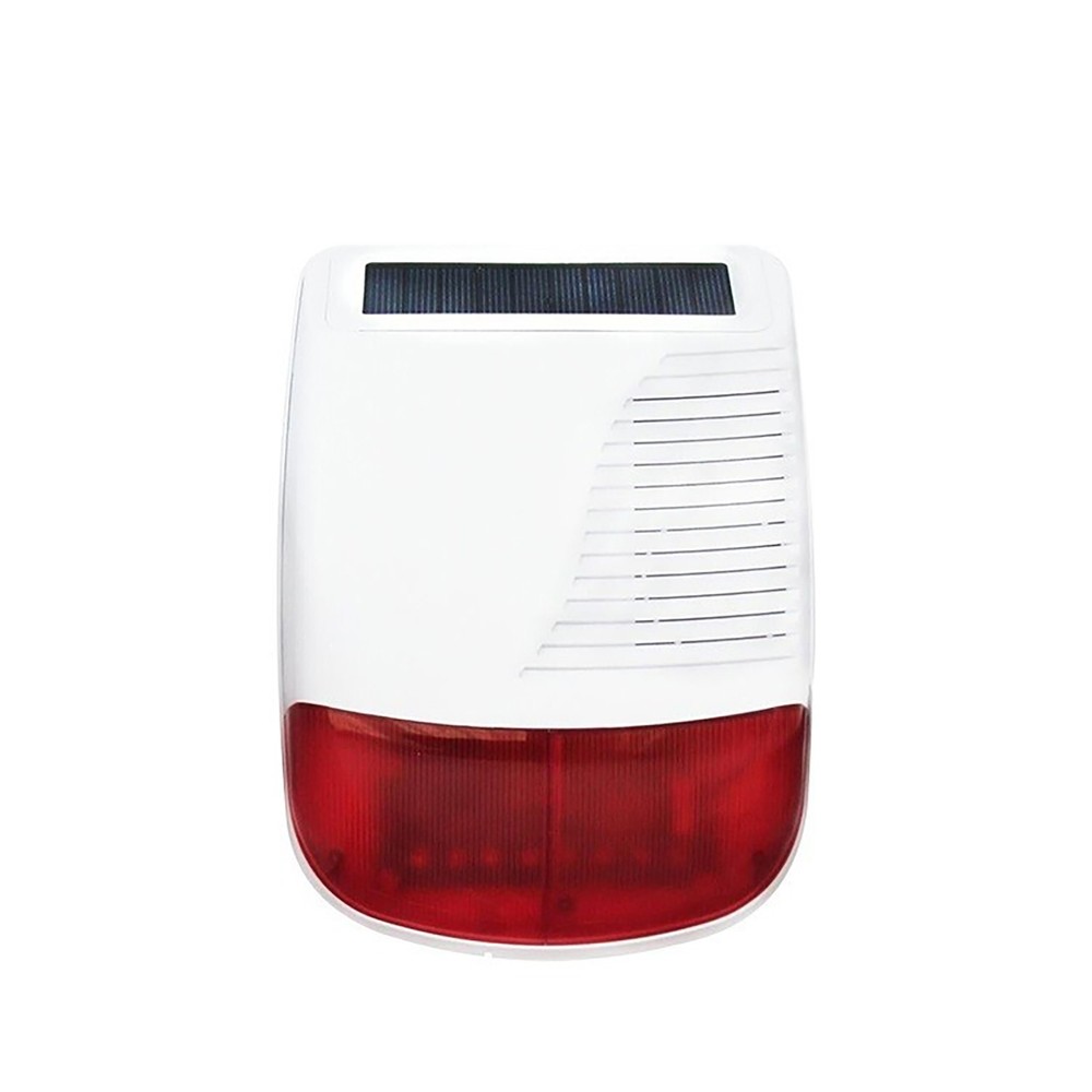 Solar Alarm Light Strobe Audible Wireless Motion Sensor Detector Security Siren
