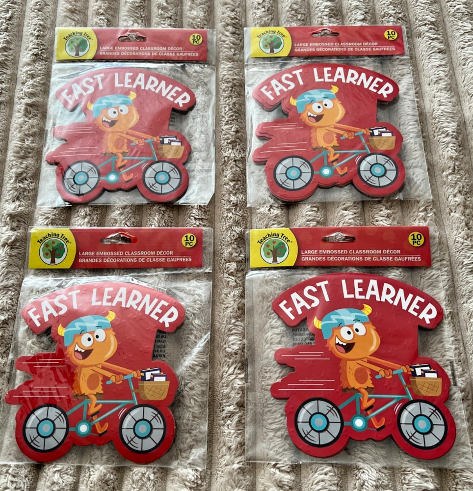 TEACHING TREE FAST LEARNER LARGE EMBOSSED BULLETIN BOARD CLASSROOM DECOR-40 PCS.