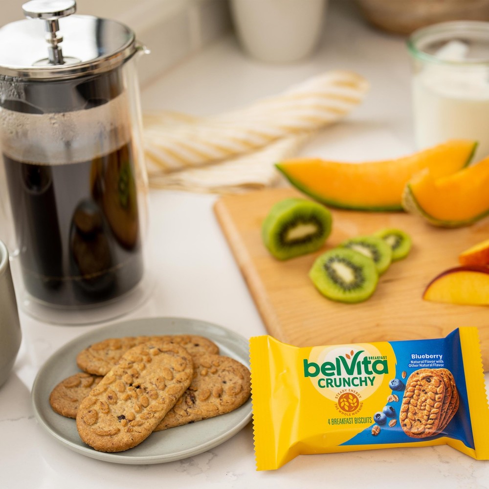 belVita Breakfast Biscuits, Blueberry, Value Pack, 12 Packs (4 Biscuits/Pack)