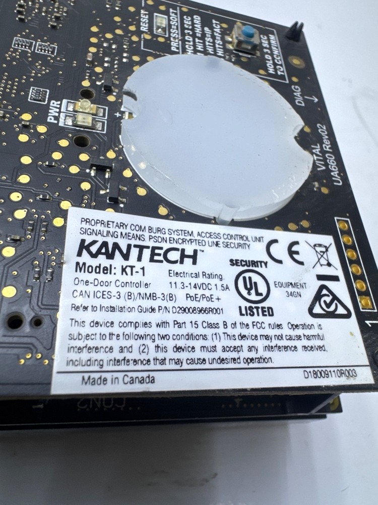 Parts for Kantech KT-1 Door Controller