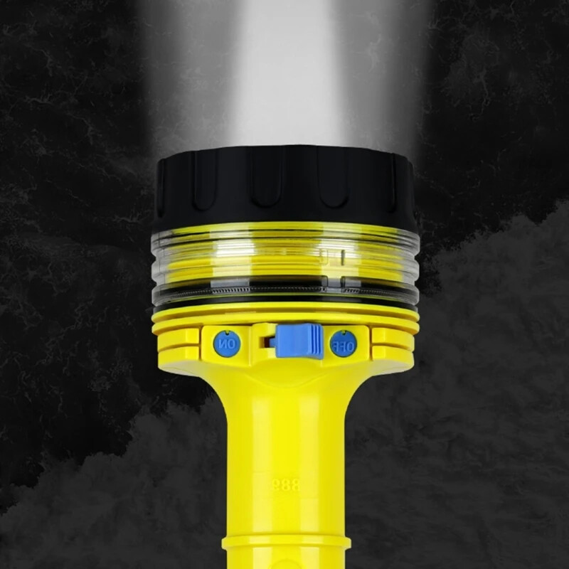 Scuba Diving Waterproof Flashlight LED Light 60 Meter Deep Underwater Torch