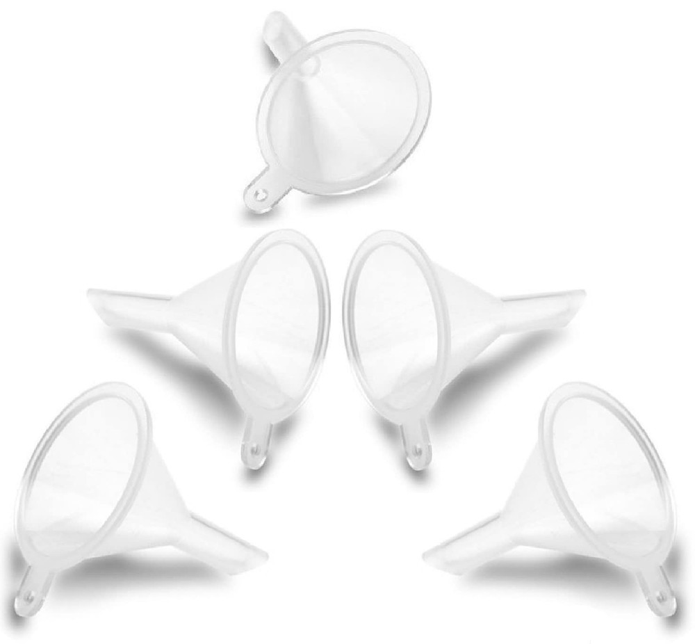 Versatile Mini Funnel Set (5 Pack) - Perfect for Kitchen, Crafts & Lab Use