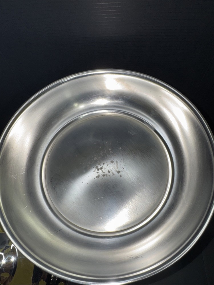 Ornate silver-plated chafing dish with lidded server and stand