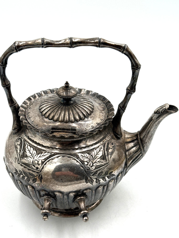 Antique GT & Co. Silver Plated Etched Teapot