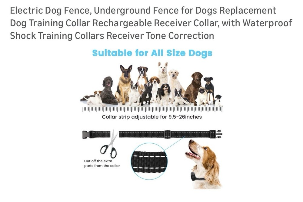 Underground Electric Dog Fence Replacement Receiver Collar