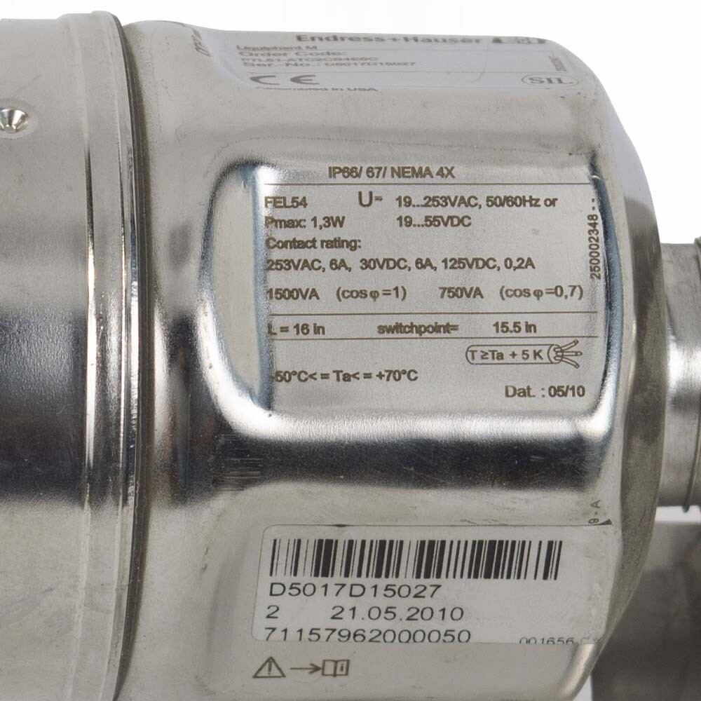 Endress Hauser Liquiphant M FTL51-ATC2CB4E6C Level Sensor 16 Inches