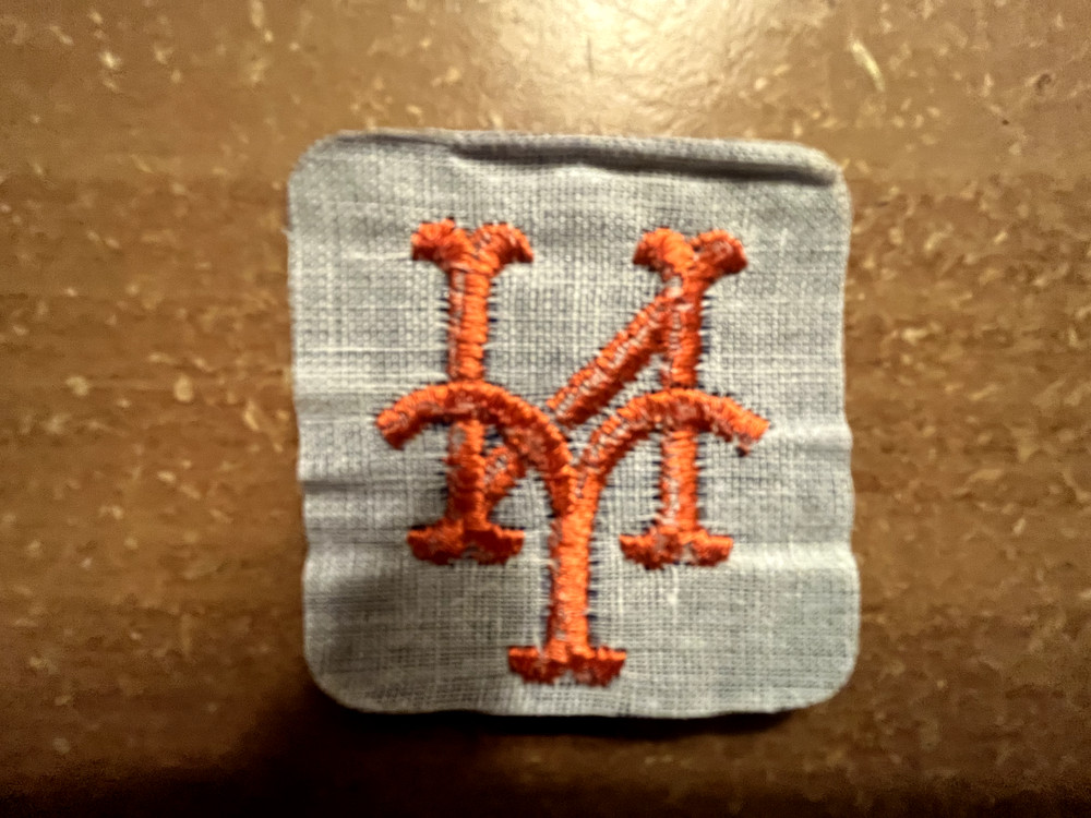 Vintage Embroidered Patch-NEW YORK METS, 2"-Excellent Condition