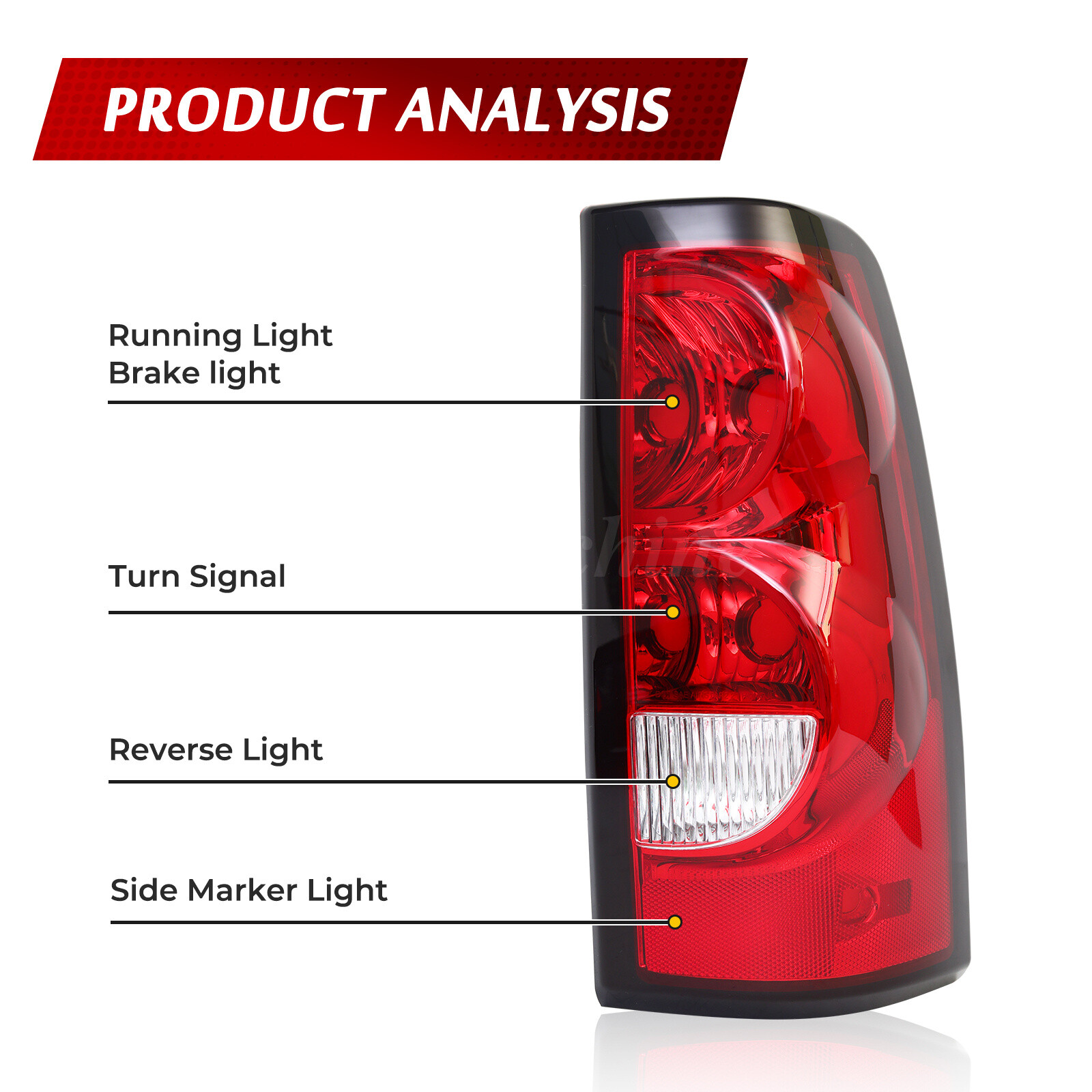 Tail Lights For 2003-2006 Chevy Silverado 1500 2500 3500 HD Rear Brake Lamps L+R