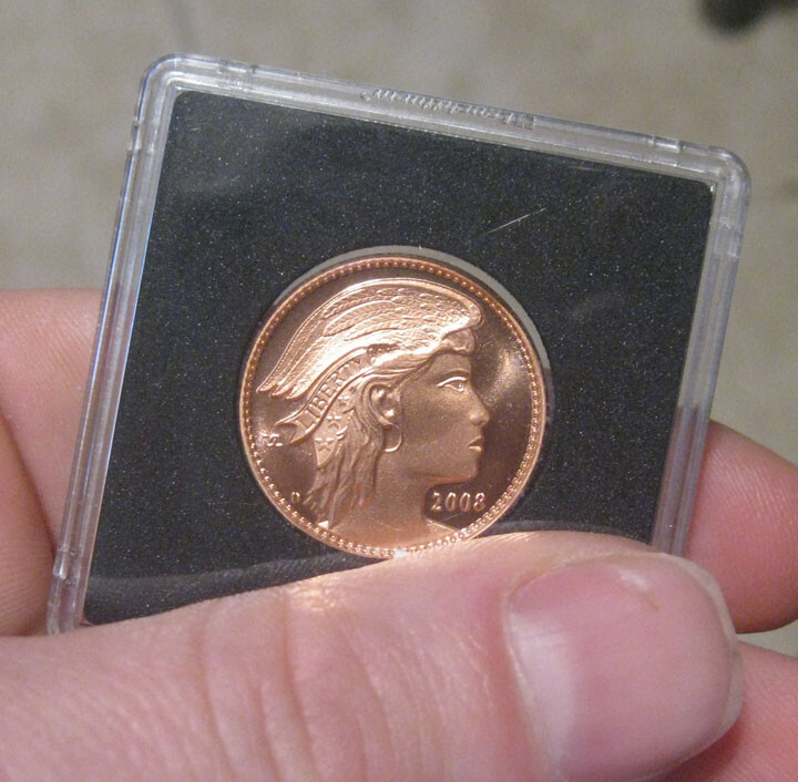 U.S. - 2008 Copper 1 Amero (Daniel Carr Prototype)