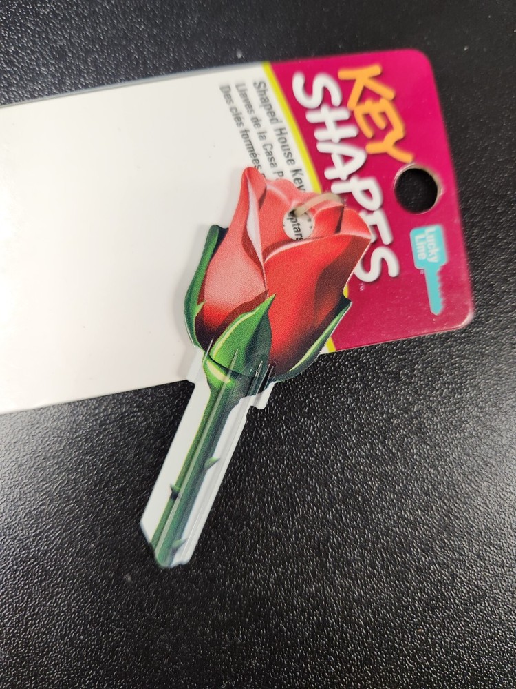 RED ROSE SHAPED SCHLAGE SC1 KEYBLANK - READ DETAILS BELOW