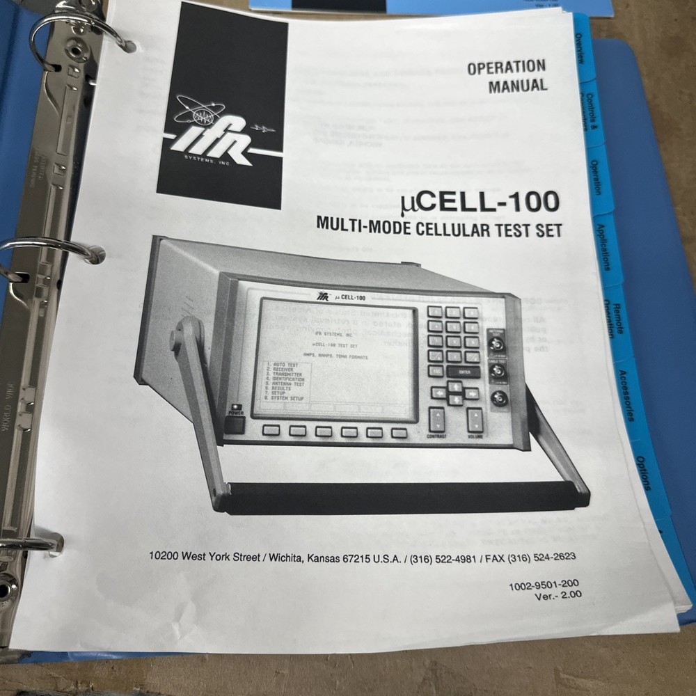 IFR -ucell -100Operation