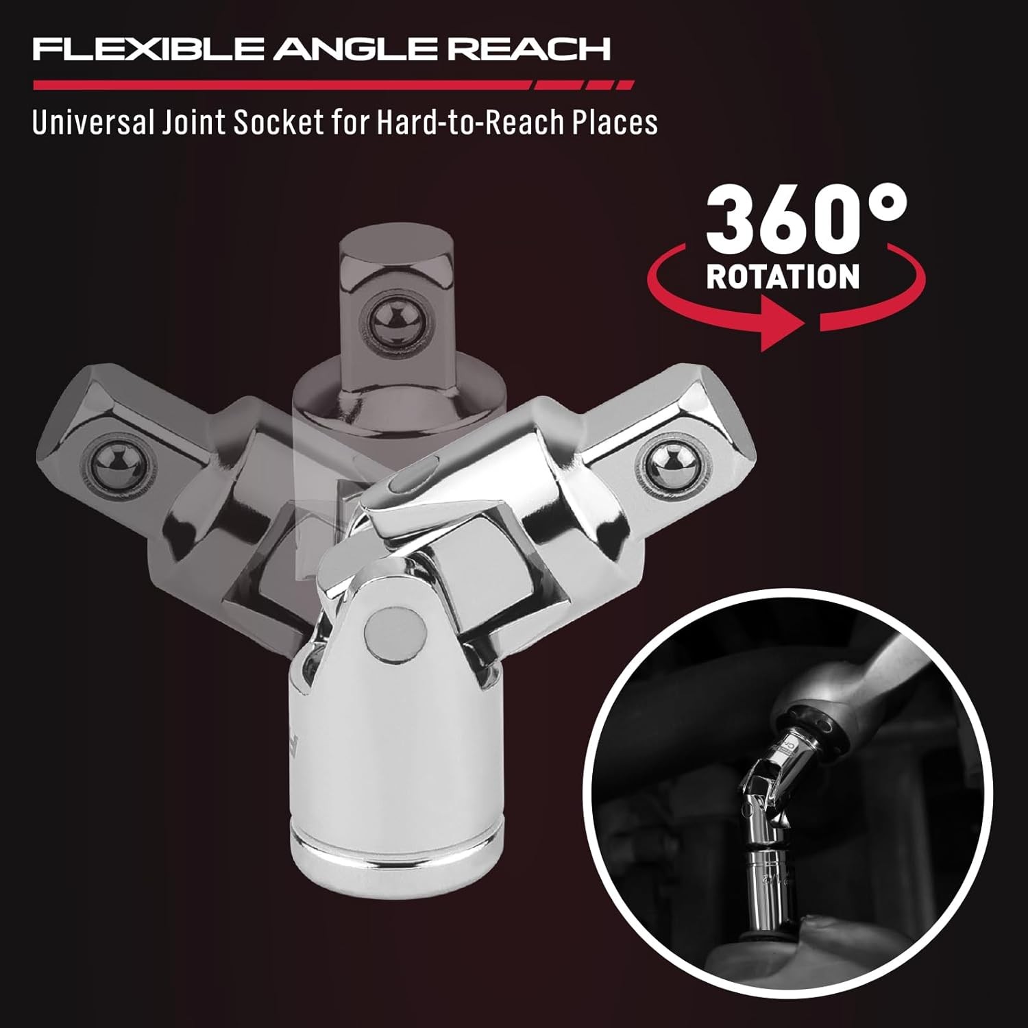 4-Piece 3/8" Drive Socket Extension Bar Set, Professional Socket Extension Set I