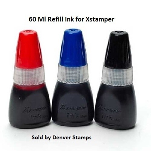 Xstamper Refill Ink 60 ml - Oil Based - Single Bottle - Various Colors