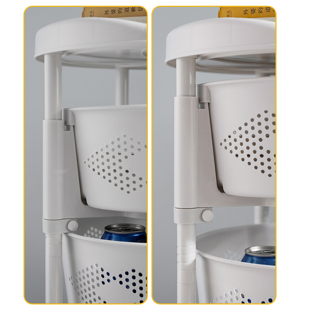 5 Tier Round Rotating Kitchen Storage Shelf Fruit Vegetable Storage Basket