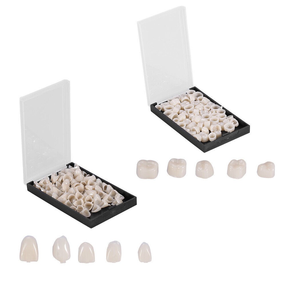 2 Boxes Dental Temporary Crown Veneers Material Anterior/ Front Back Molar Teeth