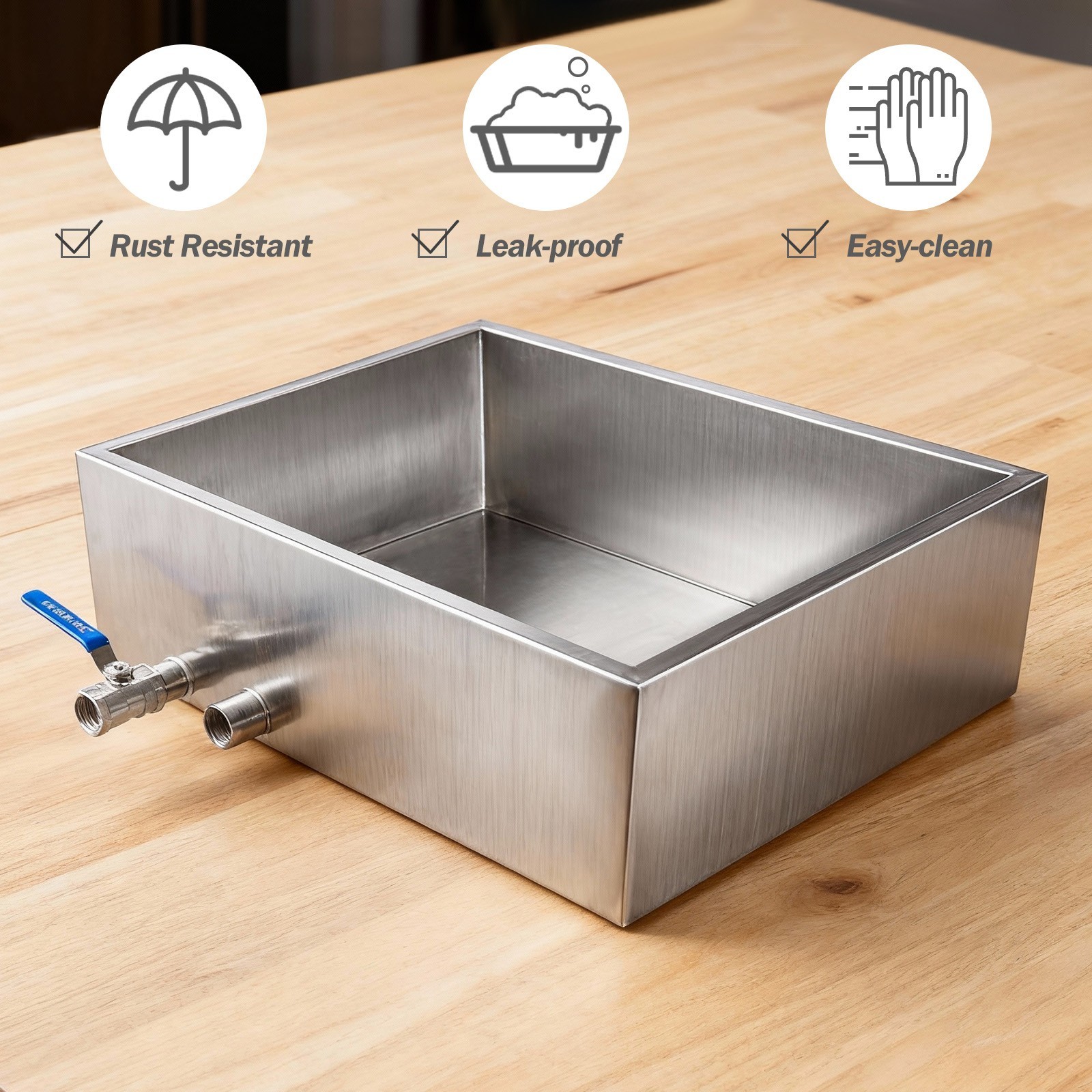 Marada Maple Syrup Evaporator Pan 304 Stainless Steel Valve