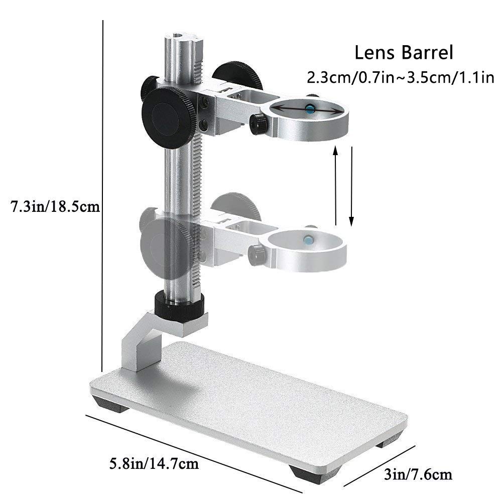 Stand Holder Universal Diameter USB/Wi-Fi Digital Microscope with Carrying Case