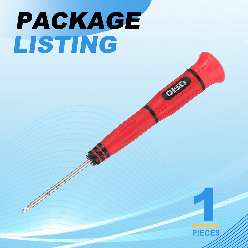 T10 Precision Torx Screwdriver with Non-slip Handle, Red(Black)
