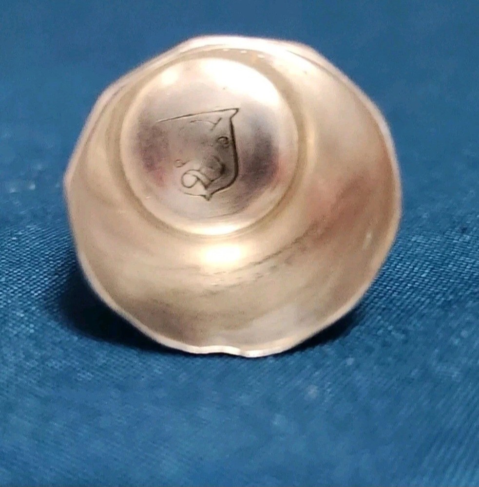 Antique Simons Bros Co Sterling Silver Thimble Size 12 Panel Border