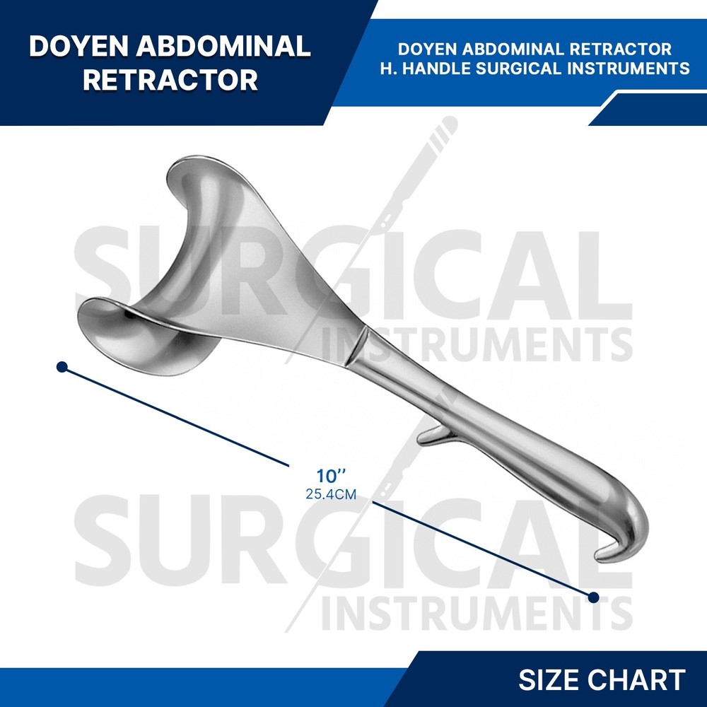 Doyen Abdominal Retractor H. Handle Surgical Instruments Stainless German Grade