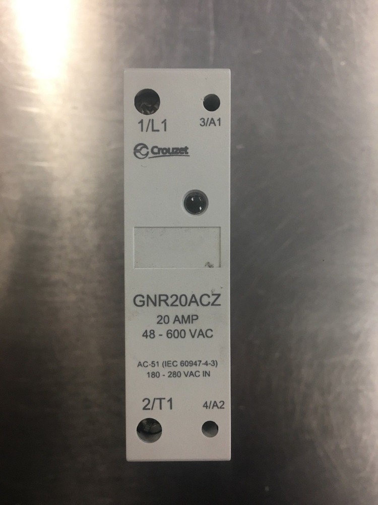 (2)pc.CROUZET GNR20ACZ 20 Amp 48-600 VAC Solid State Relay